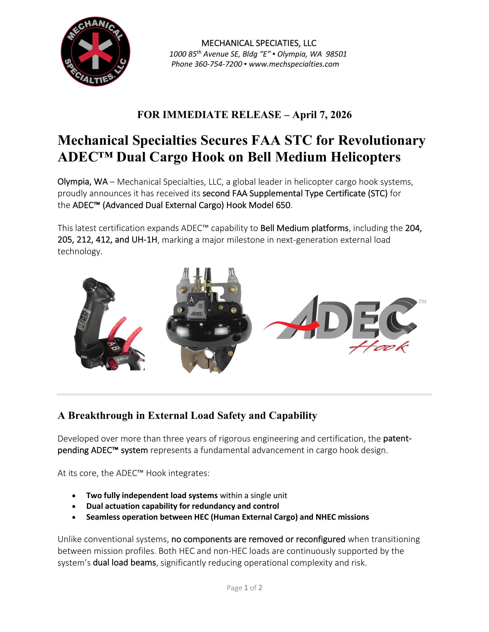 ADEC 650 Press Release v2 1
